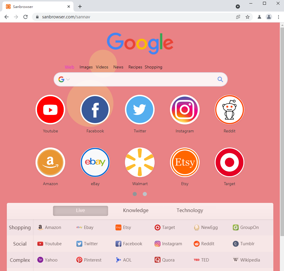 Sanbrowser for Windows Version.